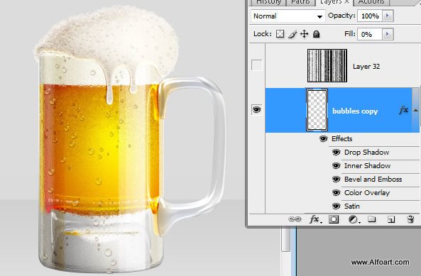 Shiny Cold Beer Glass Illustration with colorfull liquid inside and splashing effect.Create realistic glossy glass with liquid in them, make reflections and shadows